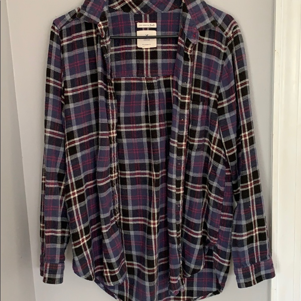 American Eagle Multi-Colored Flannel